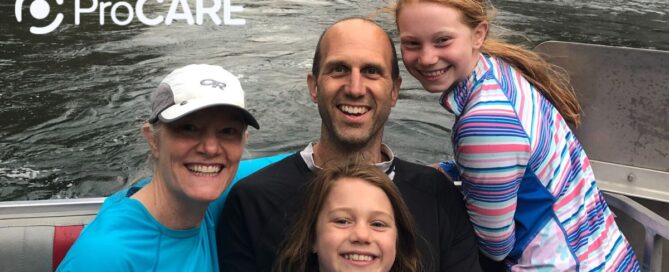 Matt BonDurant smiling with family